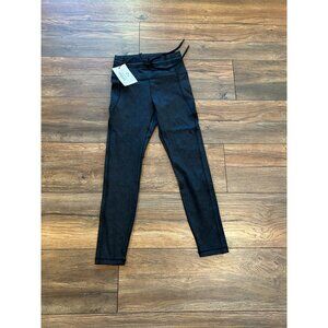 Zyia Blk Shimmer Drawstring Leggings Junior Size 0